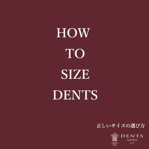 【DENTS】正しいサイズの選び方